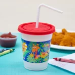 12 oz. Plastic Kids Cup with Reusable Lid and Curly Straw 3