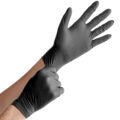 Black Nitrile Powder-Free Textured Gloves - Case of 1000 (10 Boxes of 100)